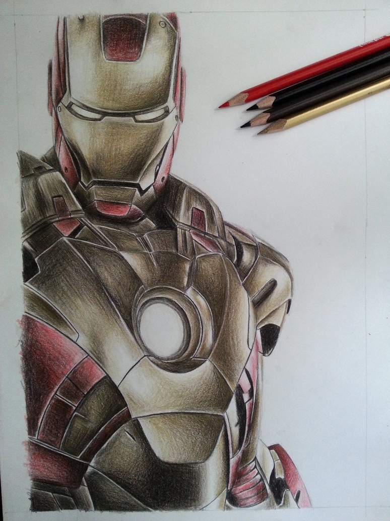 Iron Man Pencil Sketch