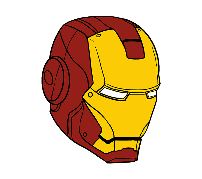 Cool Iron Man Helmet Drawing | helmet