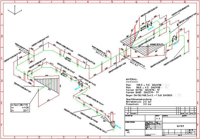 gas piping isometric drawing