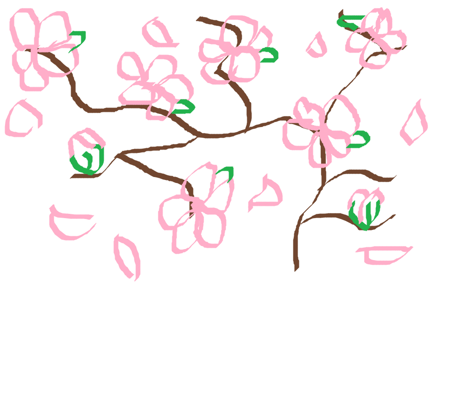 Japanese Cherry Blossom Drawing at GetDrawings | Free download