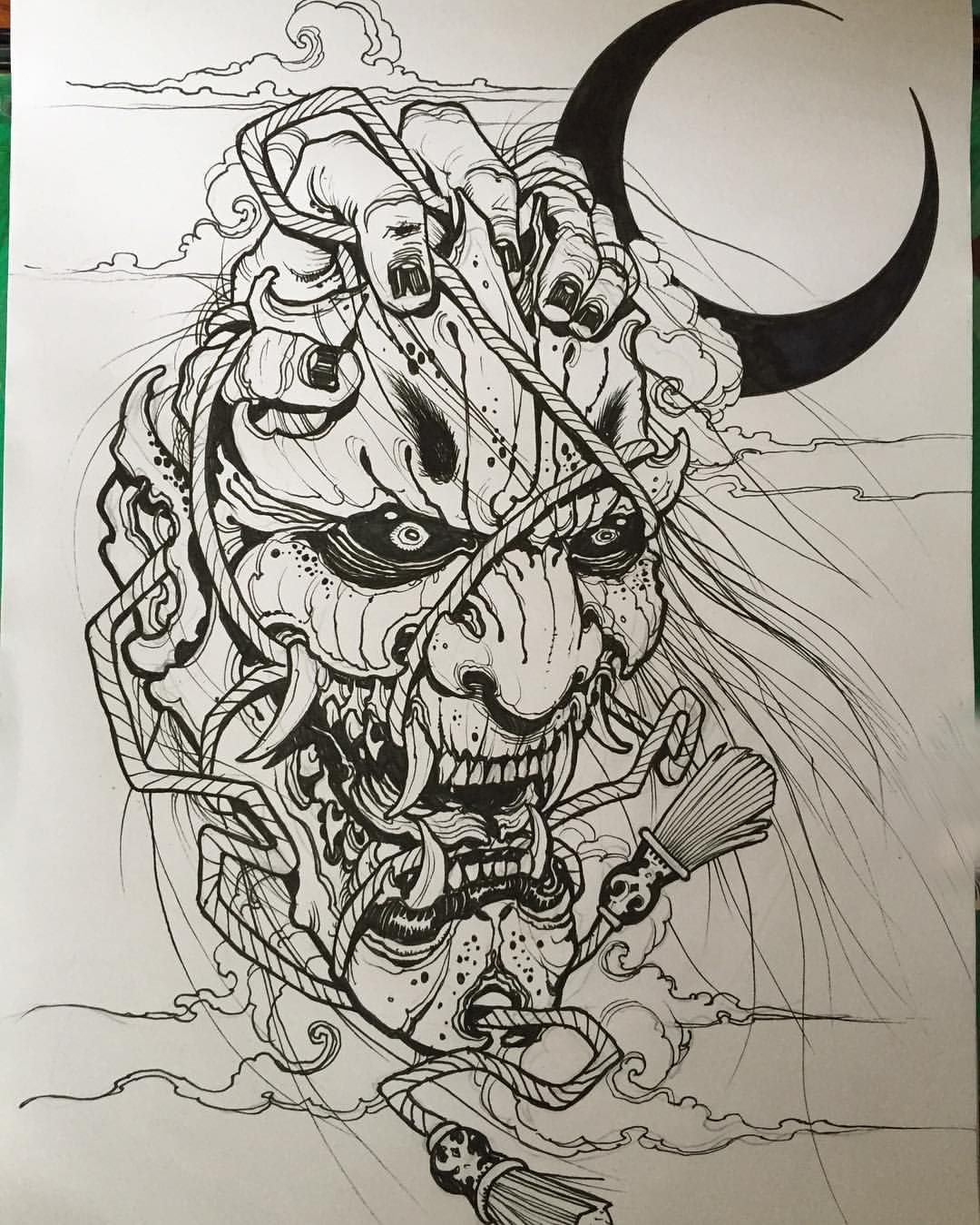 Japanese Demon Drawing at GetDrawings Free download