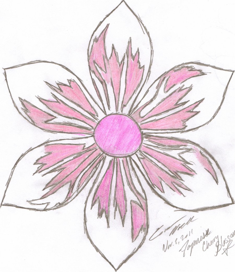 Japanese Flowers Drawing at GetDrawings | Free download