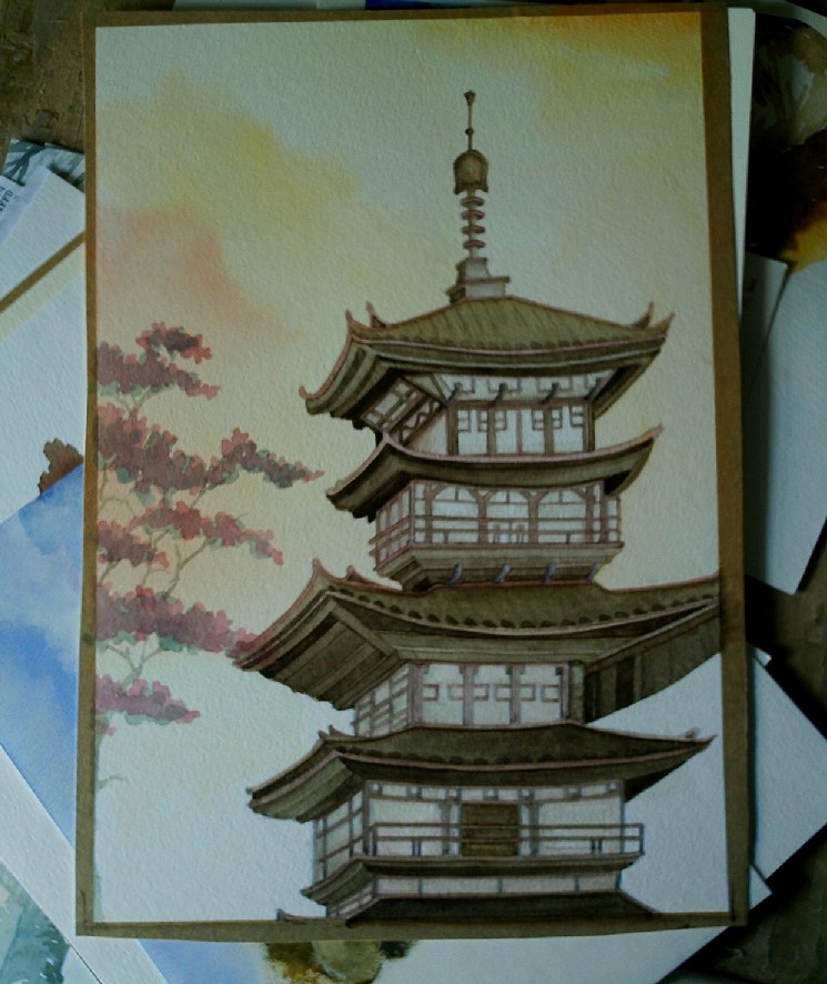 Japanese Pagoda Drawing at GetDrawings | Free download