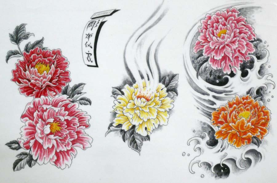 Japanese Peony Drawing at GetDrawings | Free download