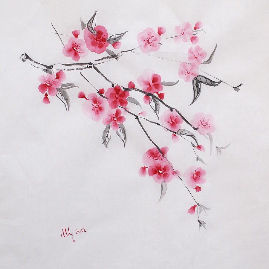 Japanese Sakura Drawing At Getdrawings 