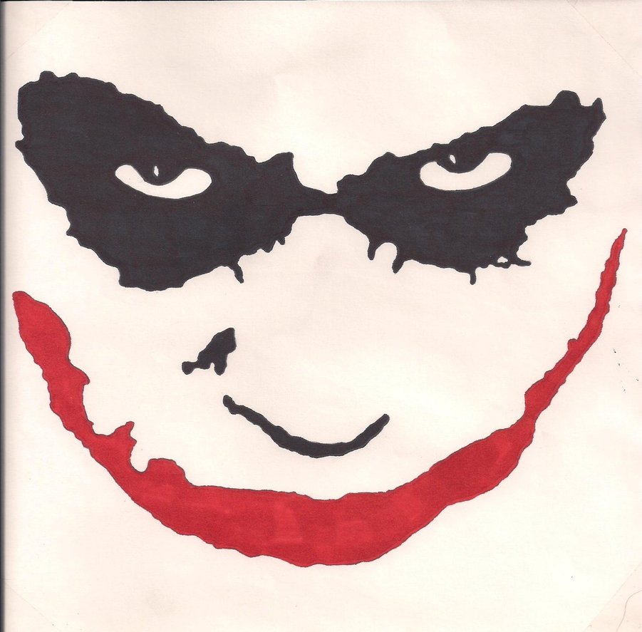 Joker Face Drawing at GetDrawings | Free download