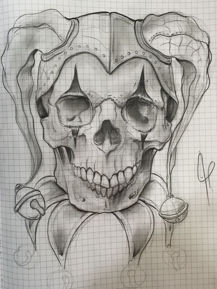Joker Skull Drawing at GetDrawings Free download