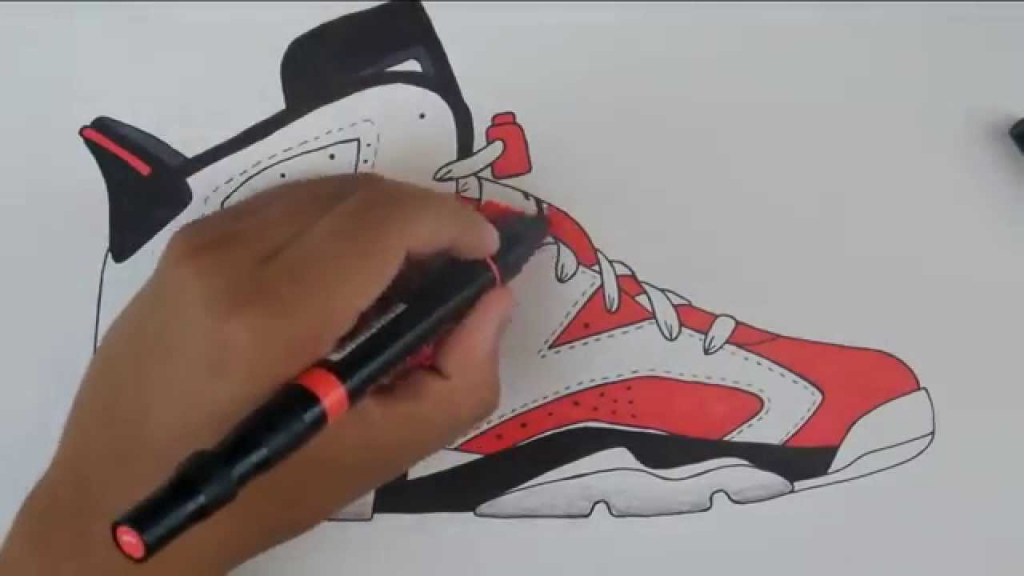 jordan 6 drawing