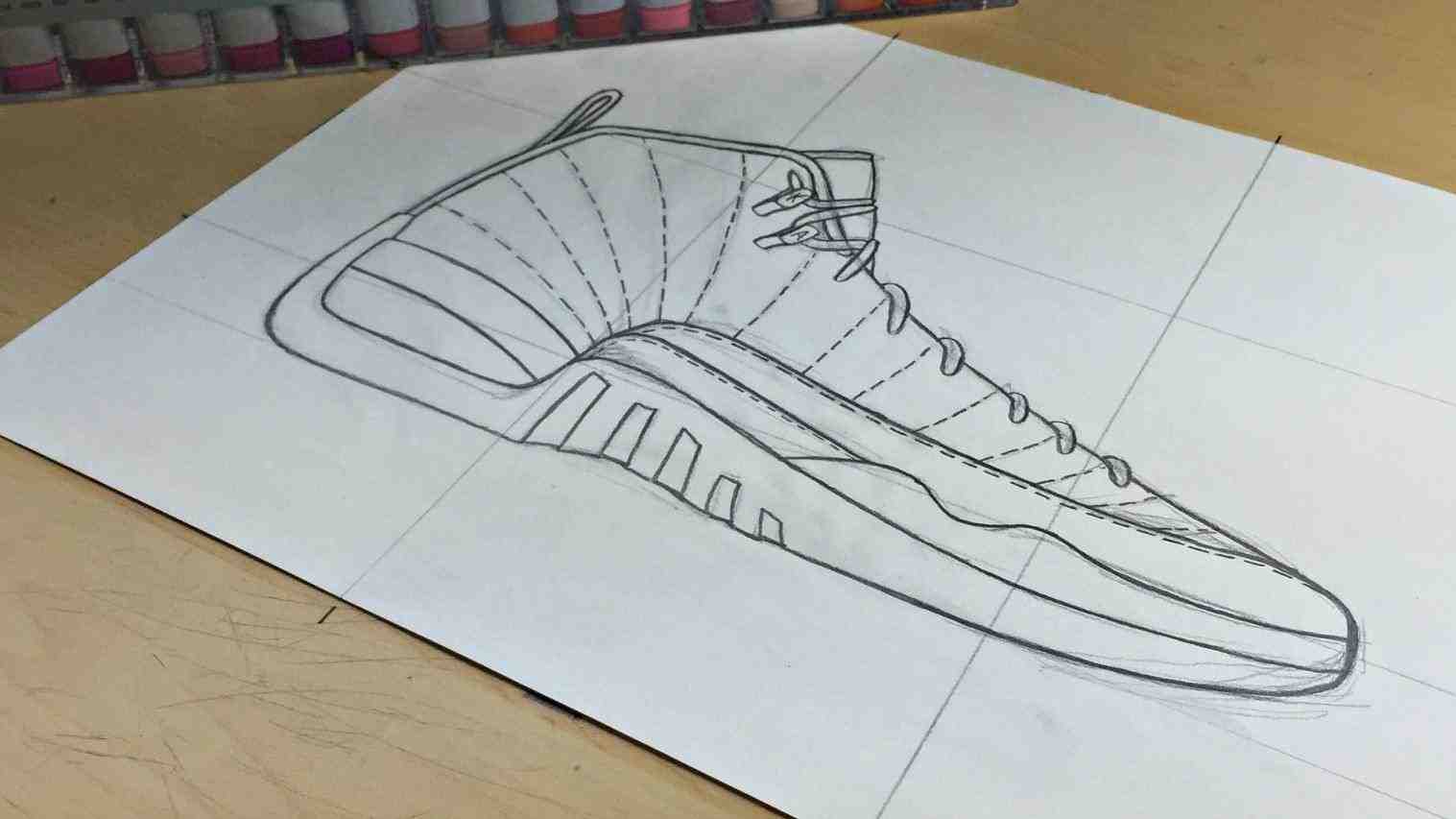 Jordan Drawing Shoes at GetDrawings.com | Free for personal use Jordan