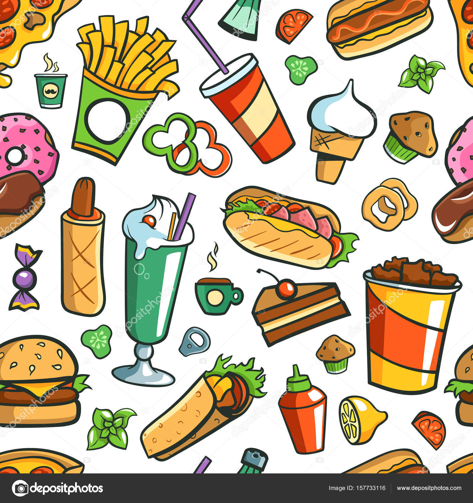 Junk Food Drawing at GetDrawings | Free download