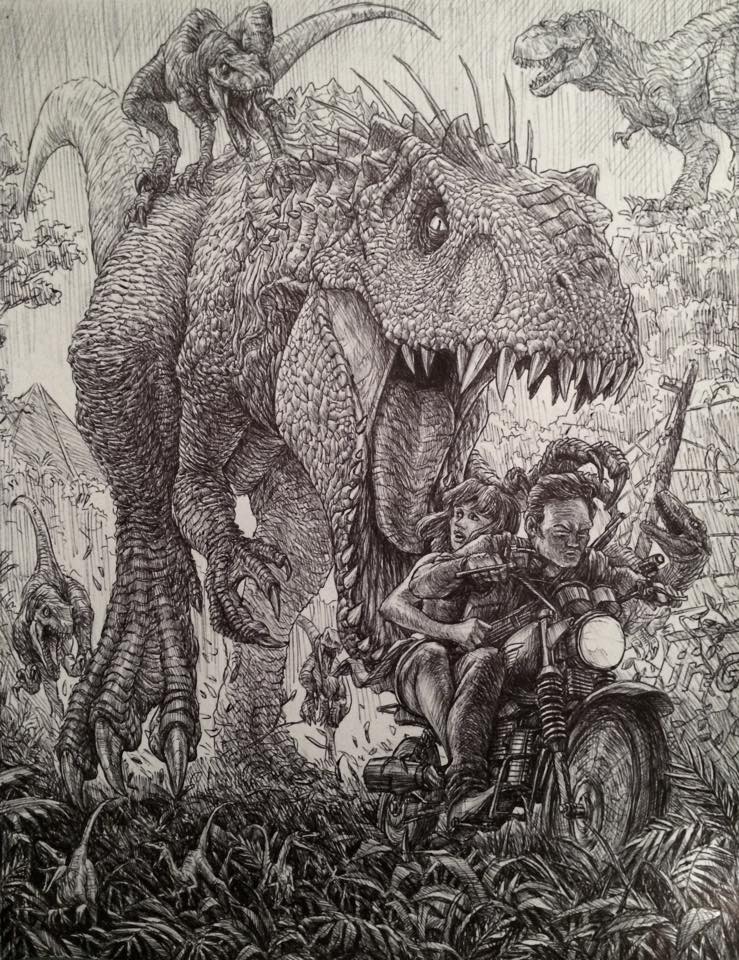 Jurassic World Indominus Rex Drawing at GetDrawings | Free ...