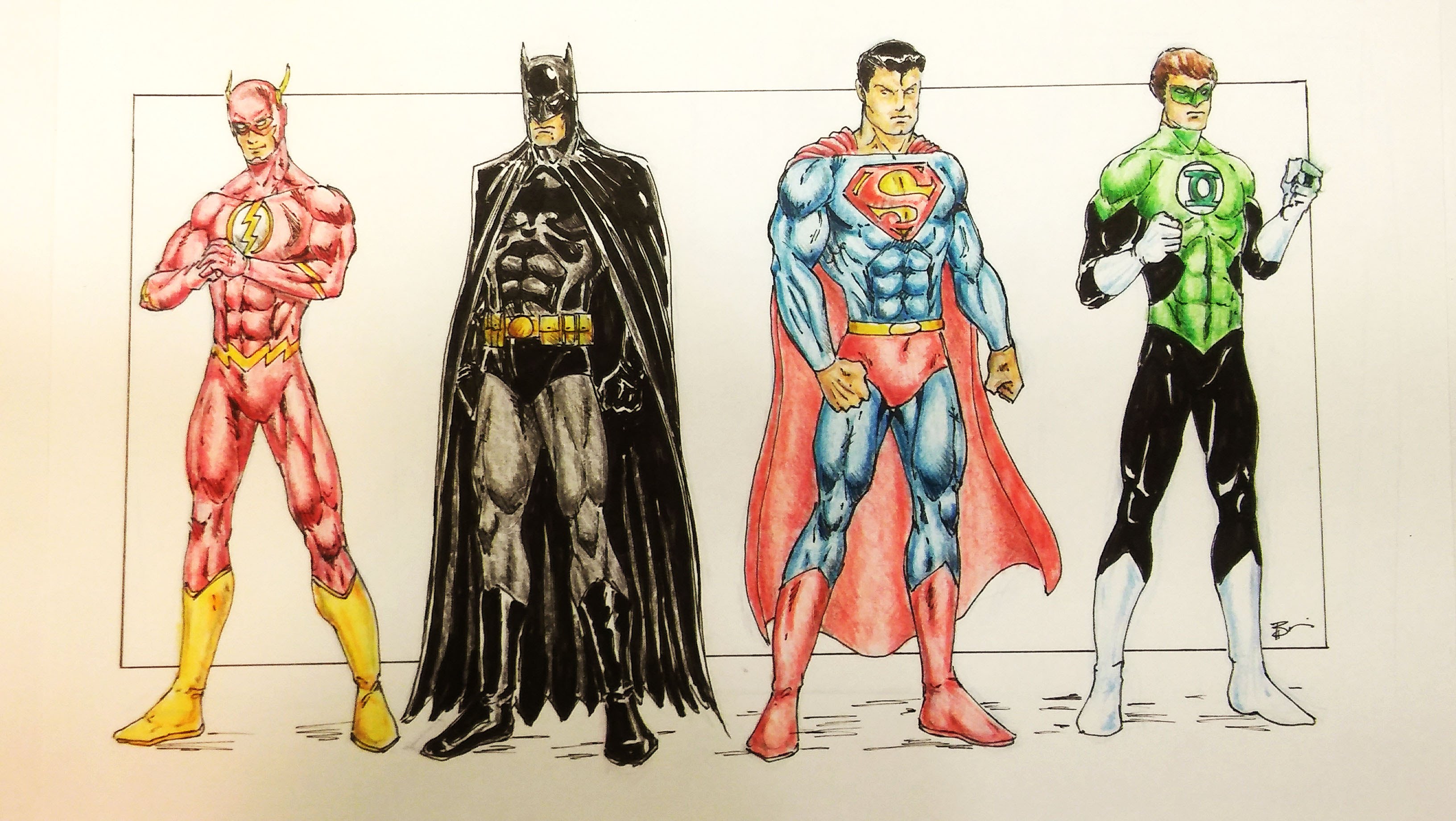 Justice league drawings