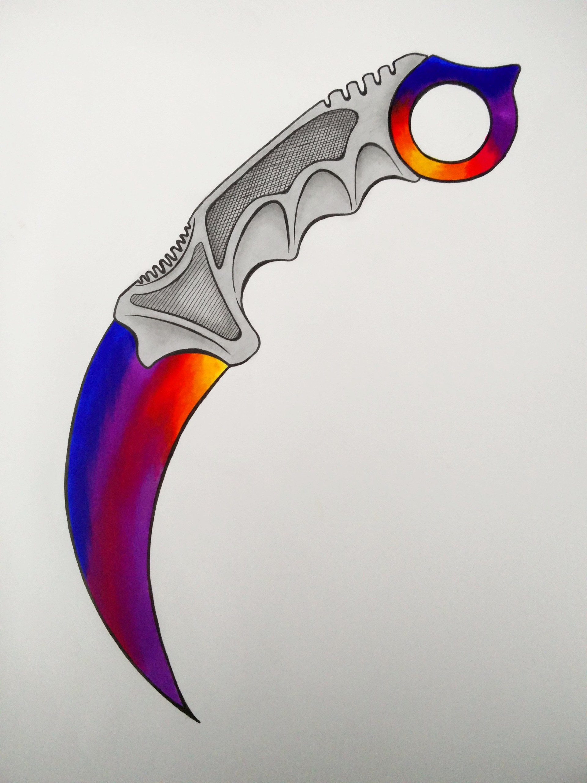 Karambit Drawing Knife Templates Printable Getdrawings.