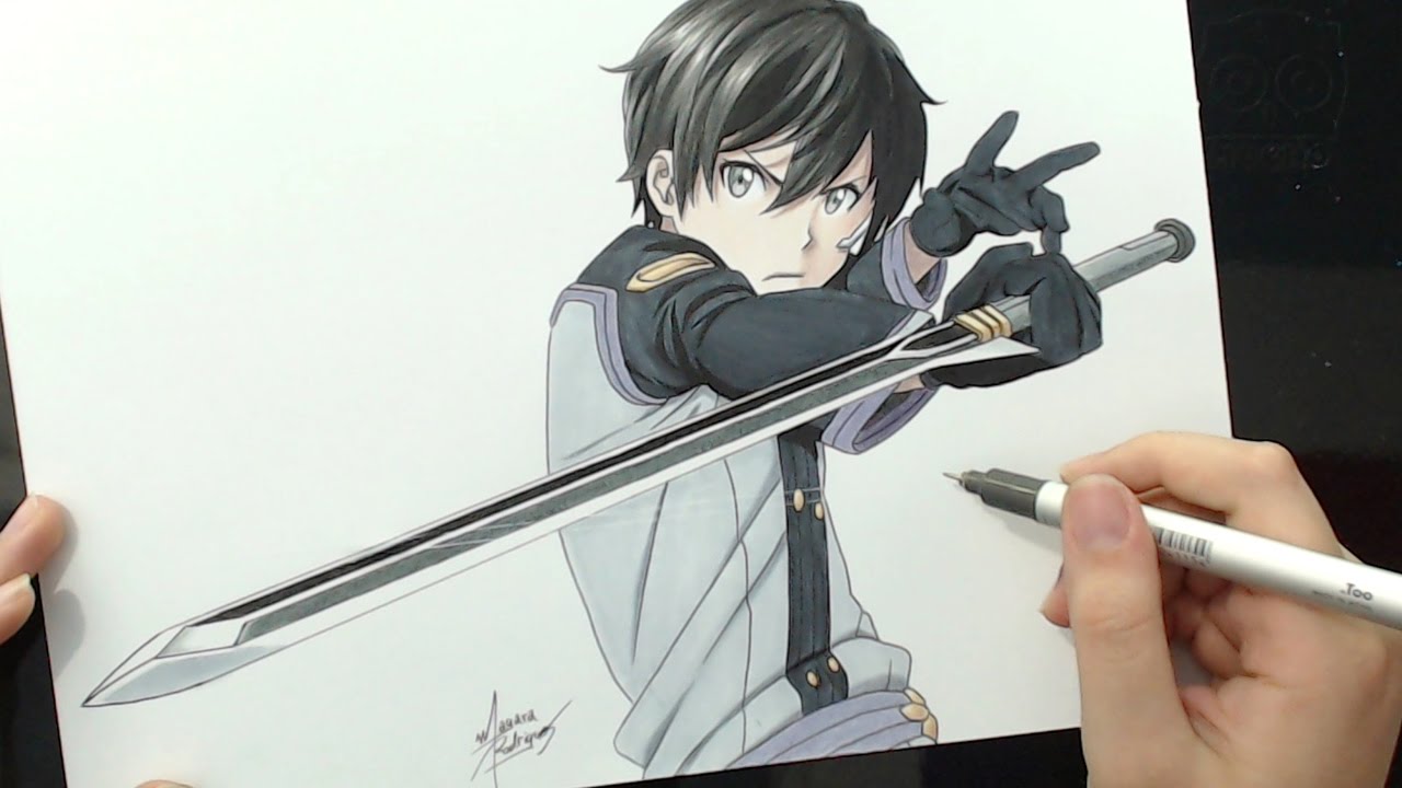 Kirito Drawing at GetDrawings | Free download