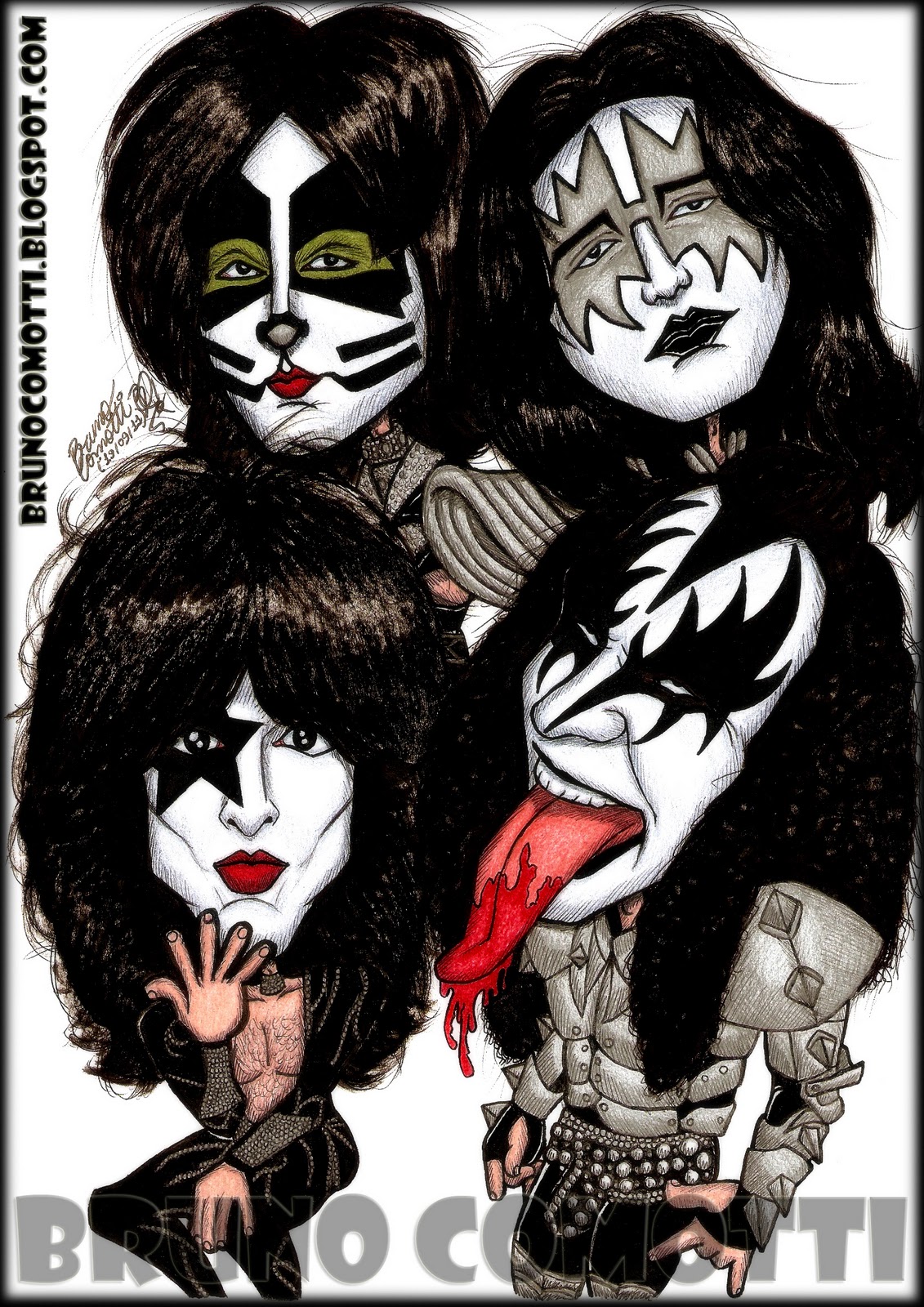 Kiss Band Drawing at GetDrawings Free download