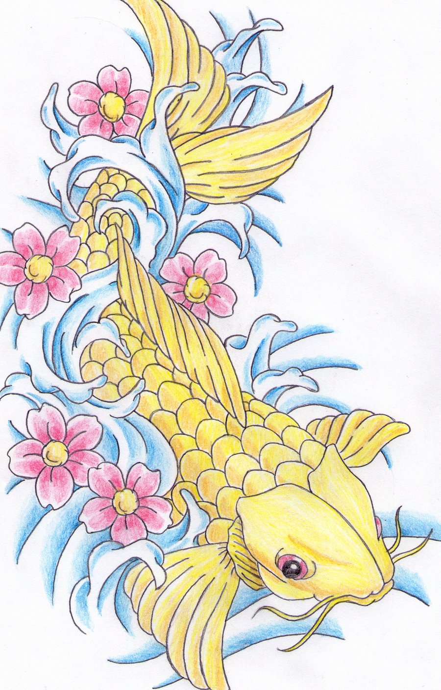 Koi Fish Drawing Step By Step at GetDrawings Free download