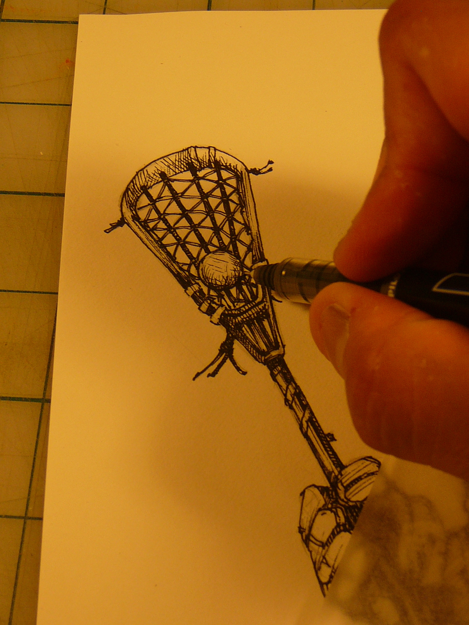 draw a lacrosse stick