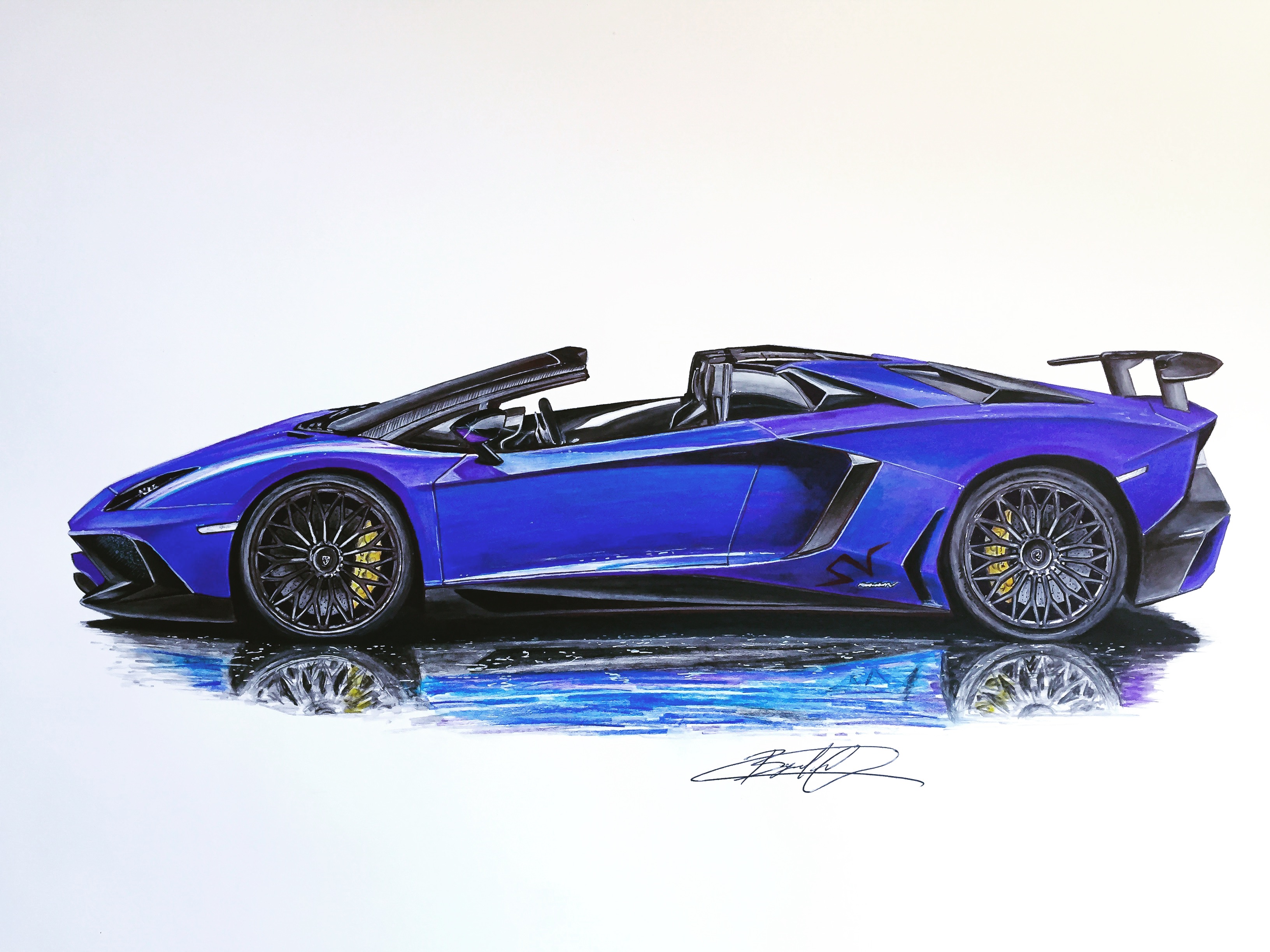 Lamborghini Aventador Drawing at GetDrawings | Free download