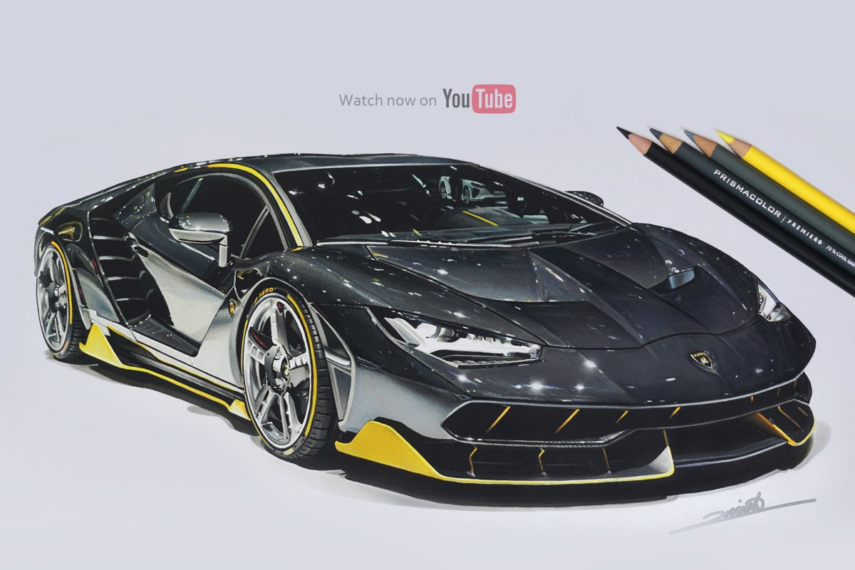 Lamborghini Car Drawing at GetDrawings | Free download
