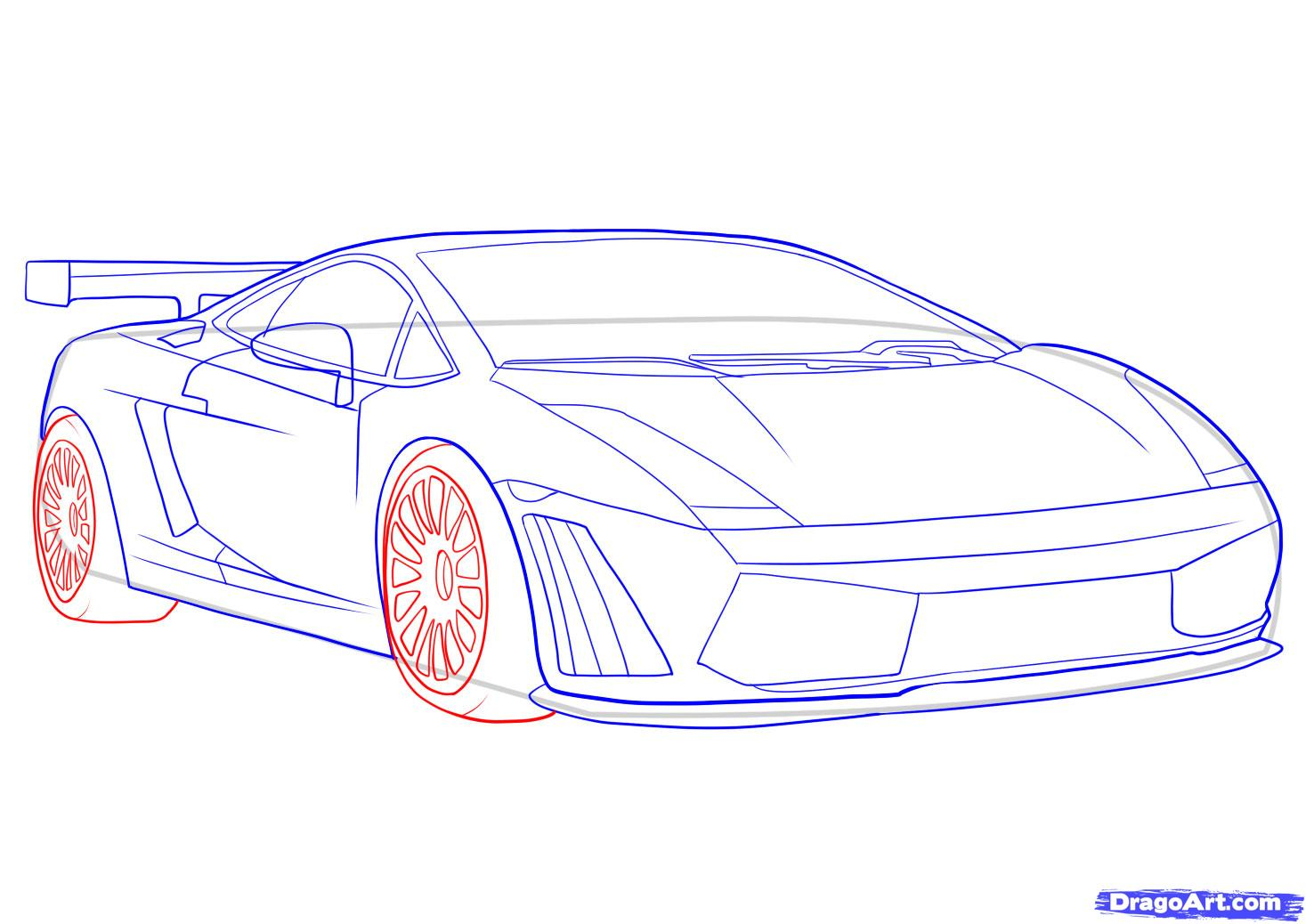 Lamborghini Drawing Step By Step At Getdrawings Free Download