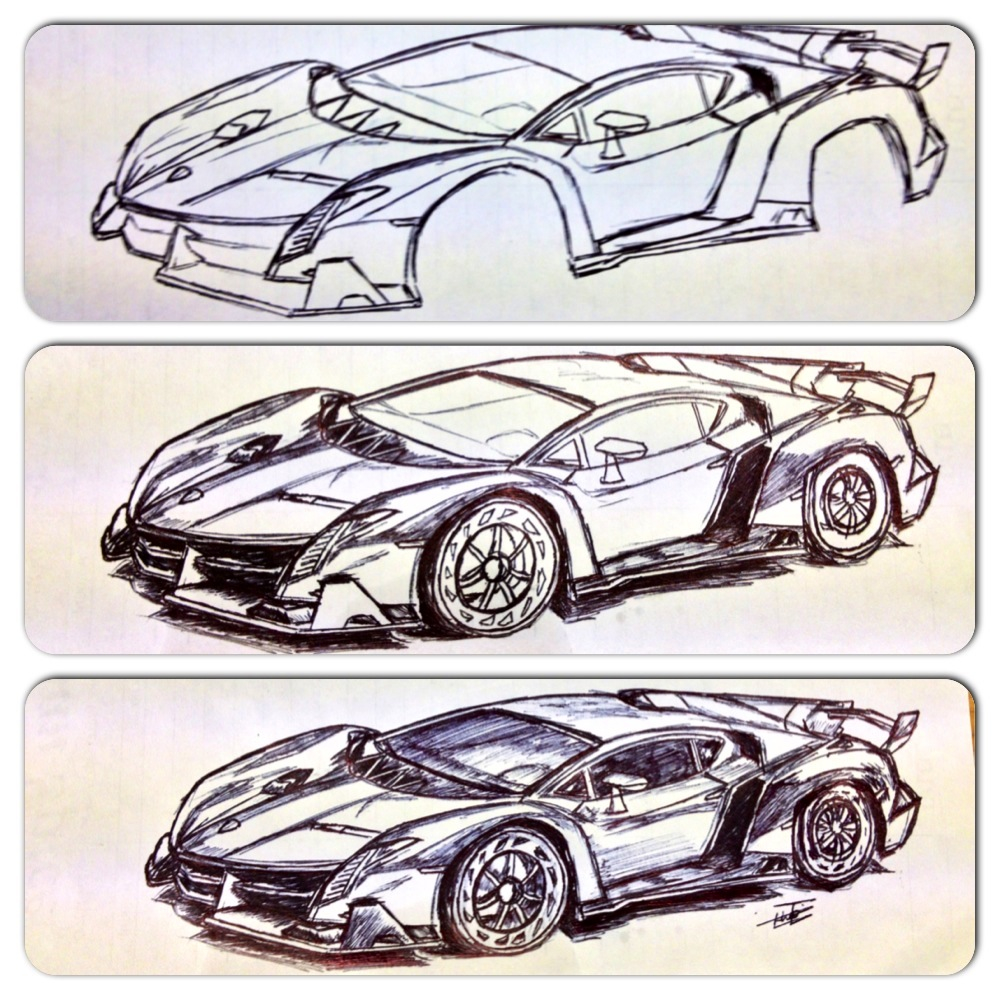 Lamborghini Veneno Drawing at GetDrawings | Free download