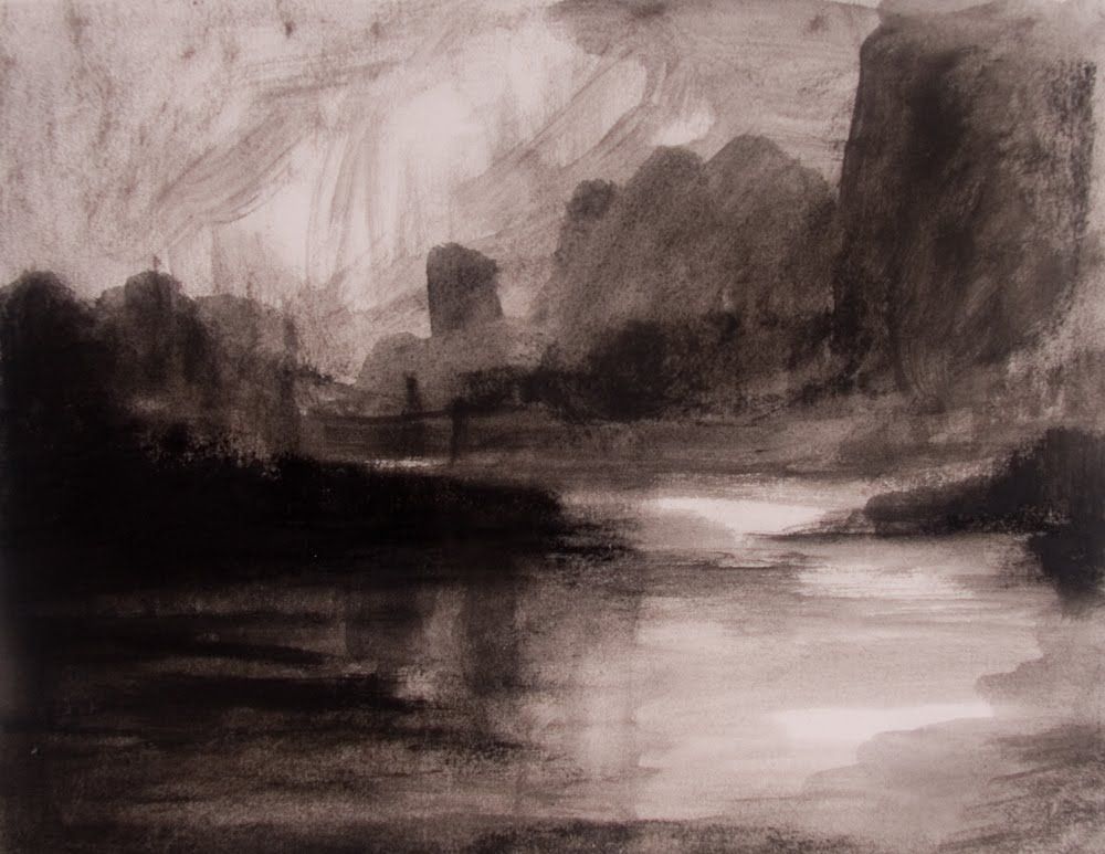 Landscape Charcoal Drawing at GetDrawings Free download