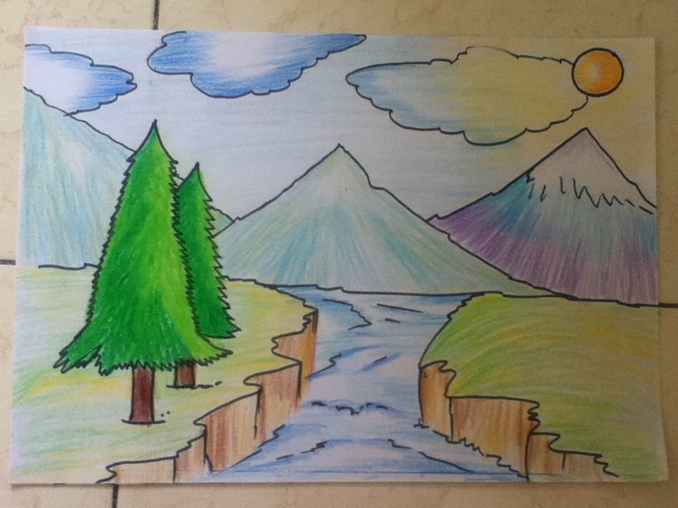 sketch of landscape