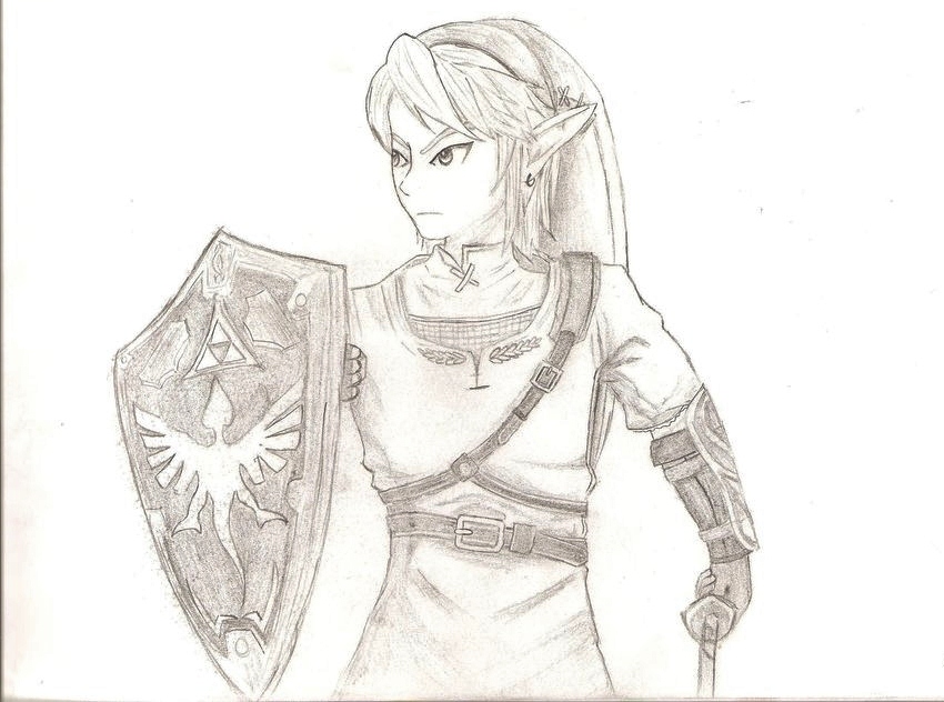 Legend Of Zelda Link Drawing at GetDrawings | Free download