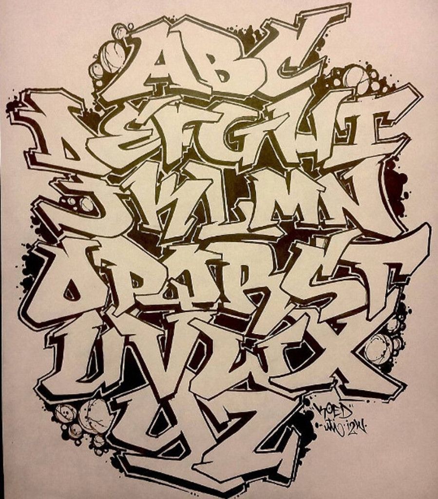 Letters Of The Alphabet In Graffiti Drawing at GetDrawings | Free download