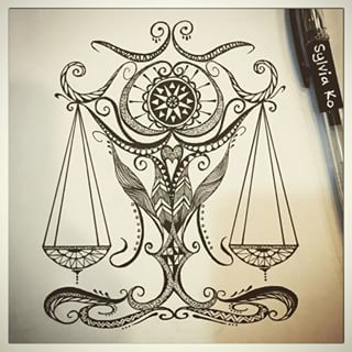 libra scale drawing