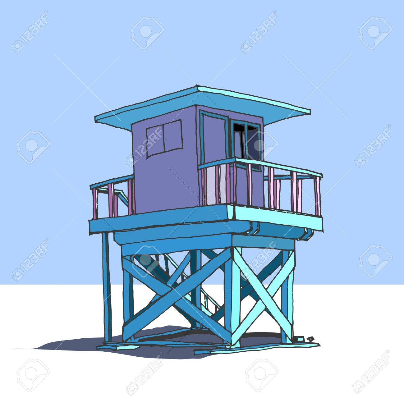 Lifeguard Stand Drawing at GetDrawings | Free download