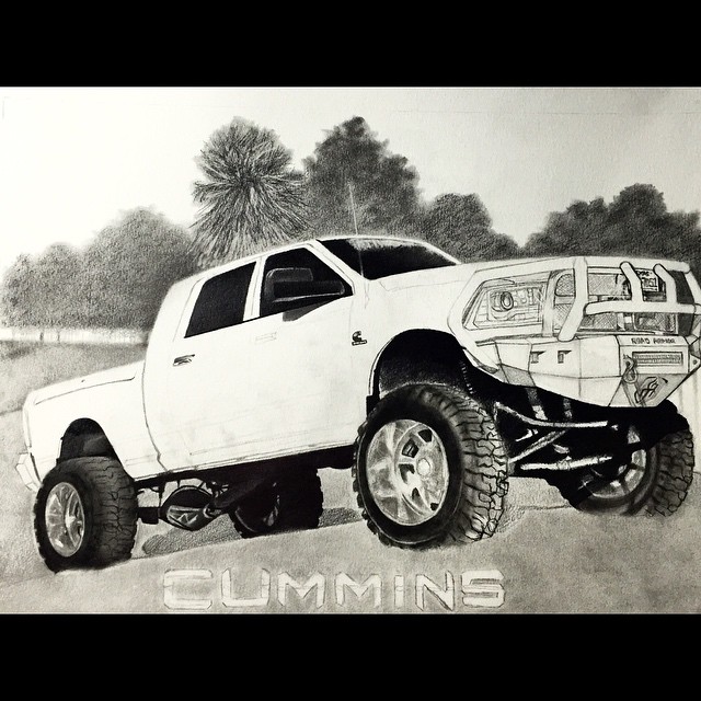 Lifted Chevy Truck Drawings