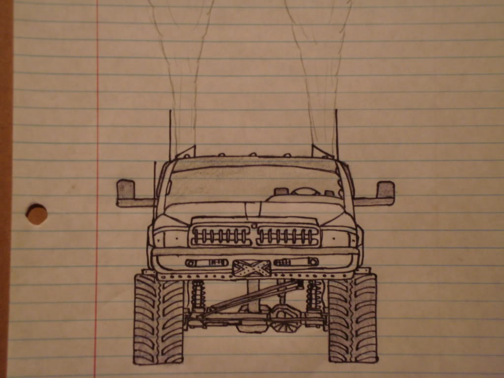 Lifted Truck Drawing at GetDrawings | Free download
