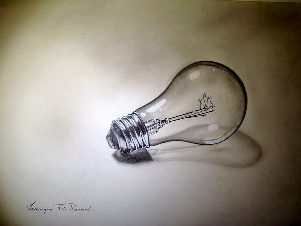 Light Bulb Pencil Drawing at GetDrawings | Free download