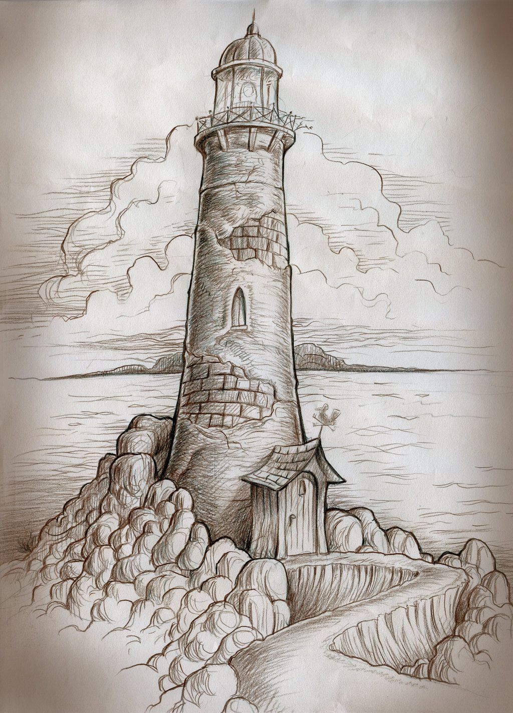 Lighthouse Pencil Drawing at GetDrawings Free download