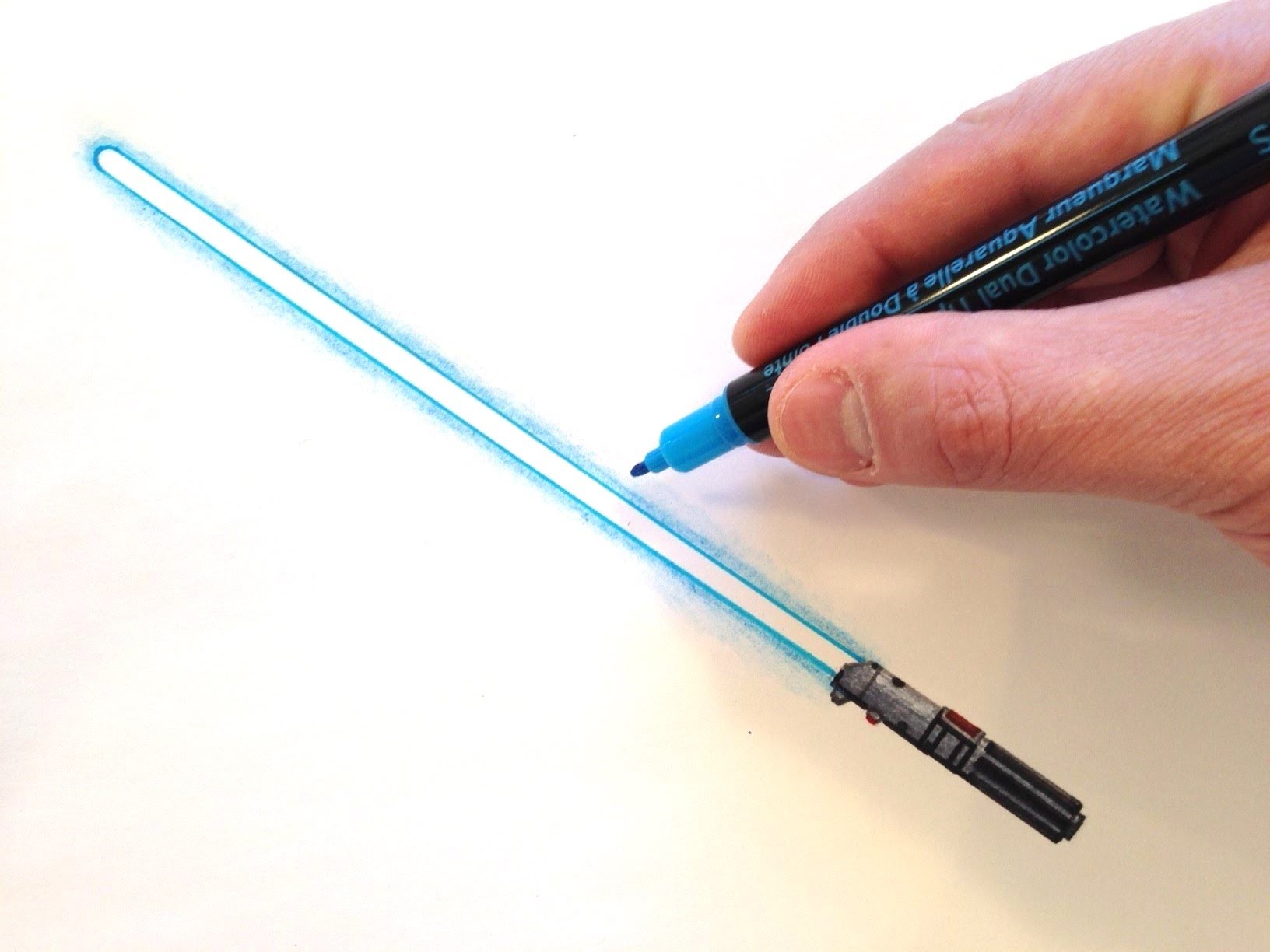 Cute How To Draw Lightsaber With Sketch for Kids