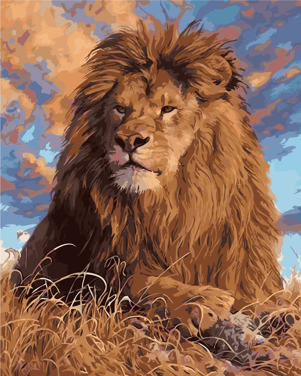 Lion Drawing Color at GetDrawings | Free download