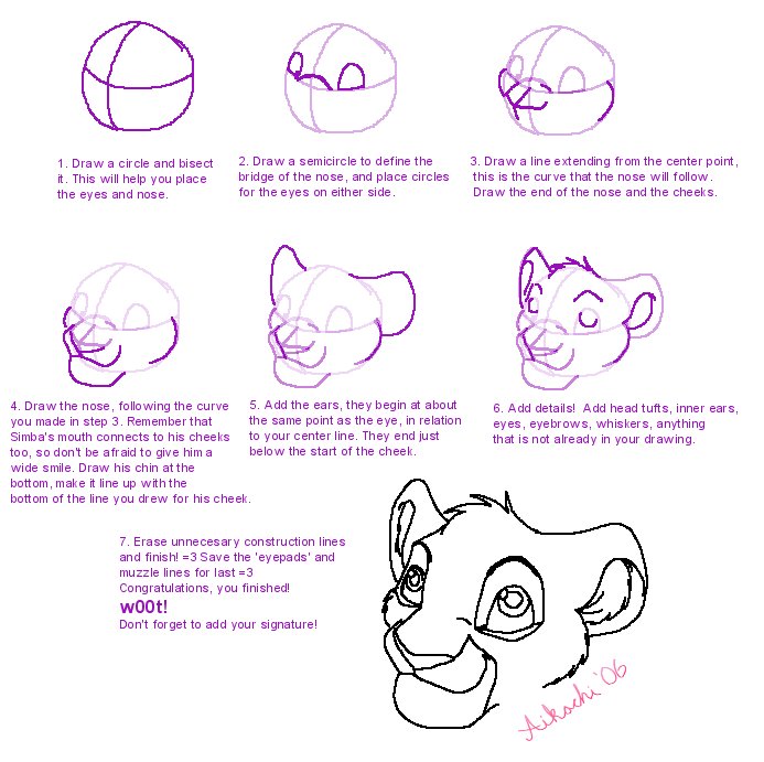 Lion Head Drawing Step By Step at GetDrawings | Free download