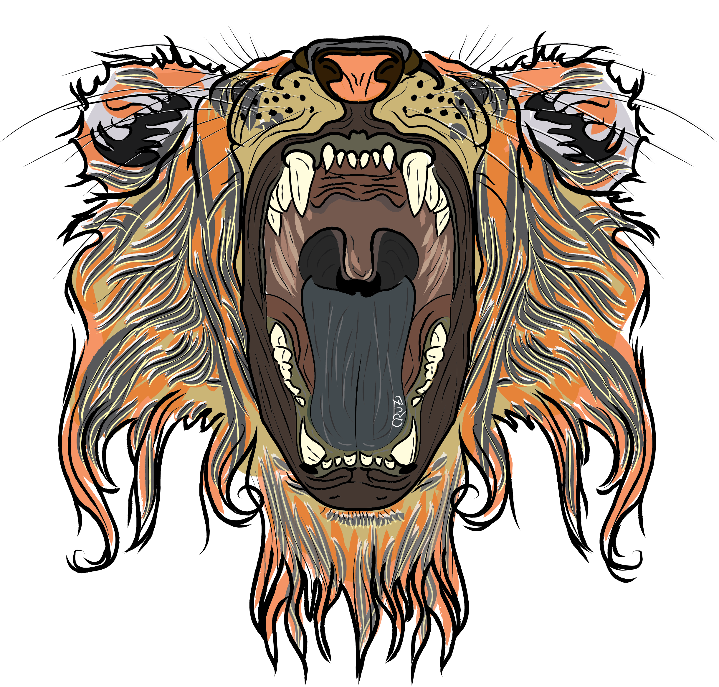 Lion Mouth Drawing at GetDrawings Free download