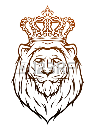 Lion With Crown Drawing at GetDrawings | Free download