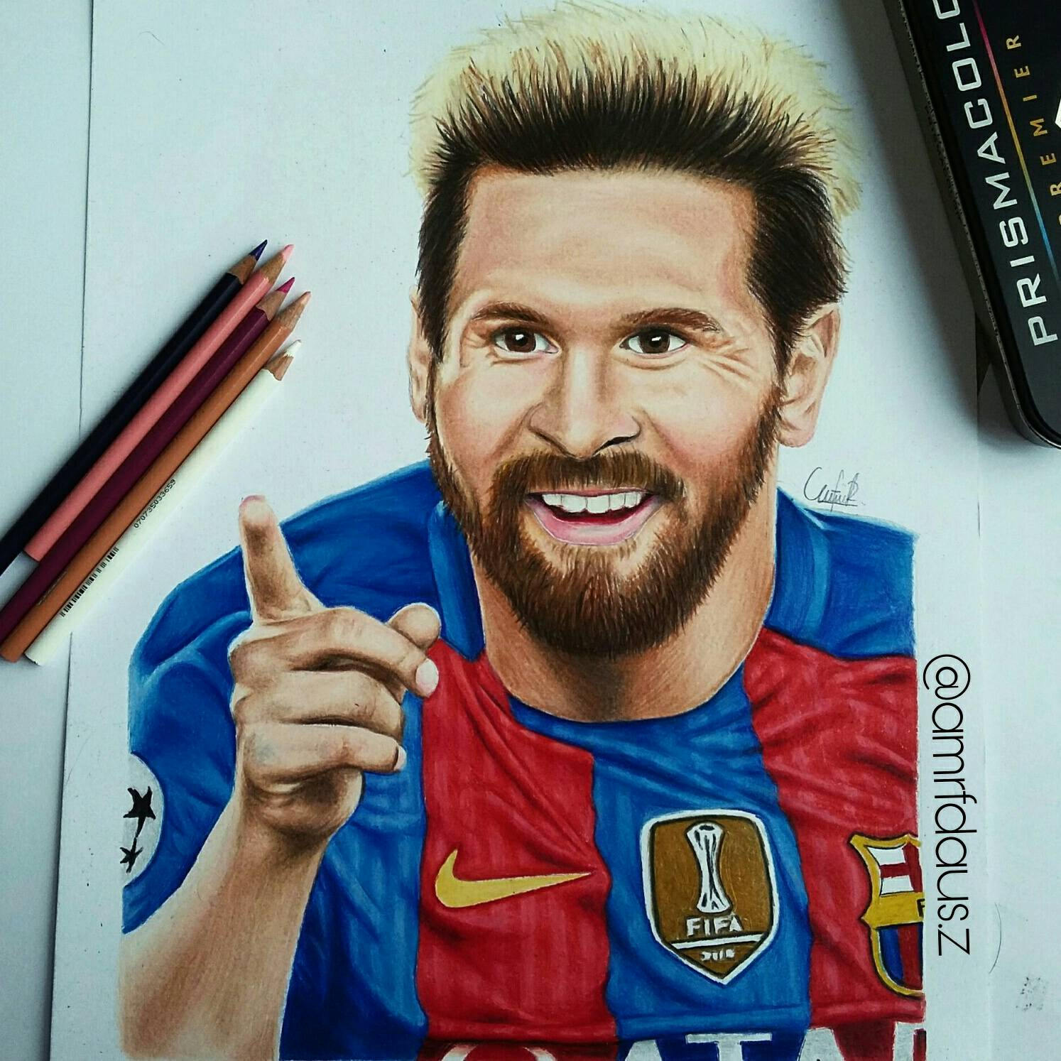 Animal Lionel Messi Sketch Drawing for Kids