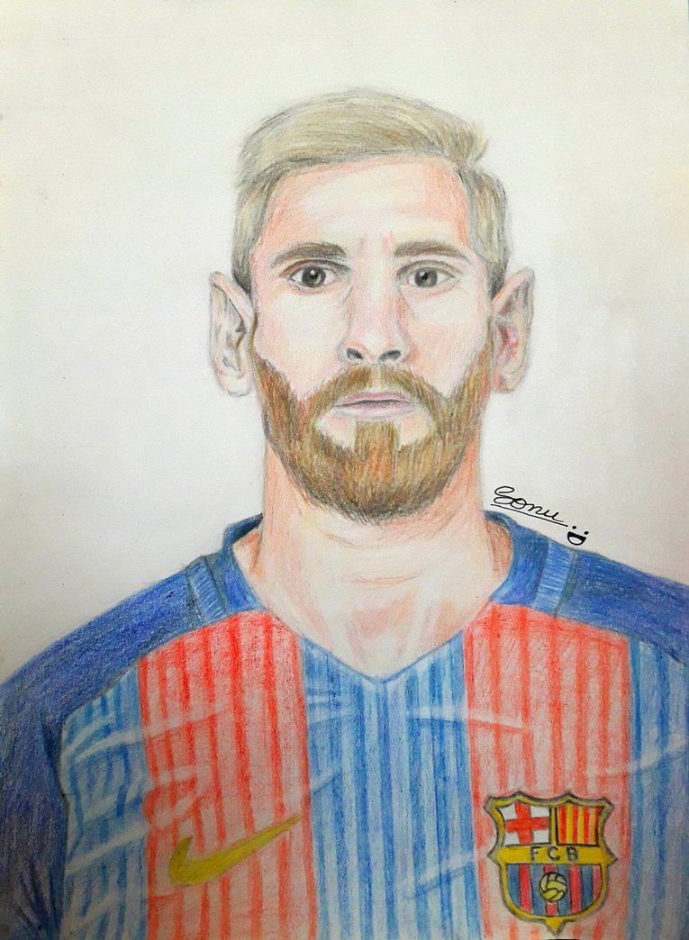 Messi Easy Pencil Drawing How to draw Leo Messi رسم ليو ميسي