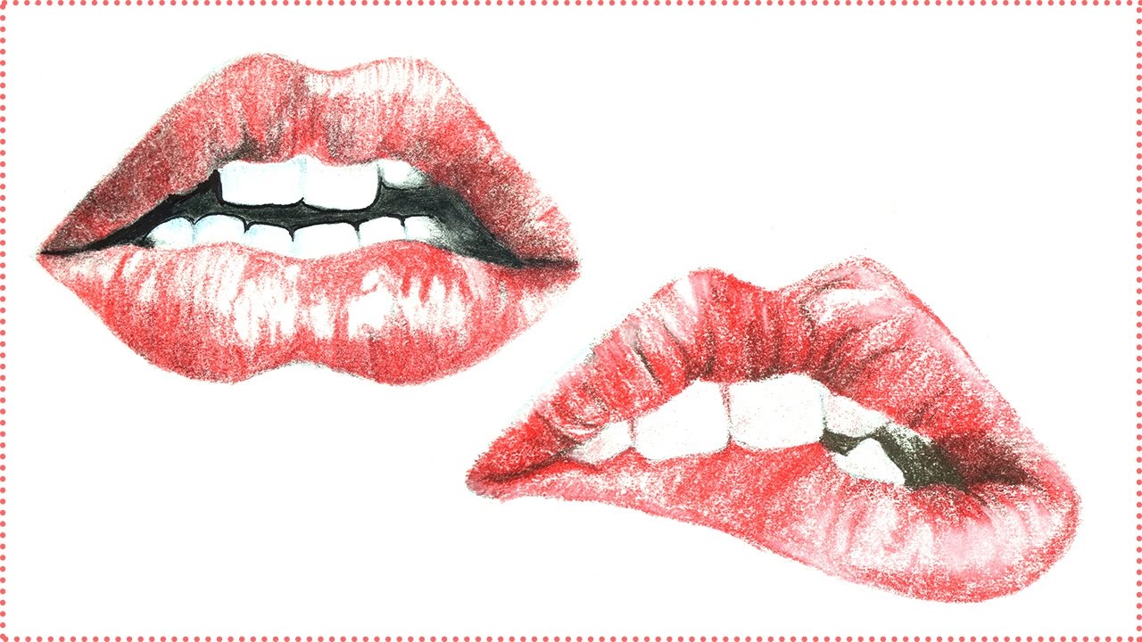 Lip Bite Drawing at GetDrawings | Free download