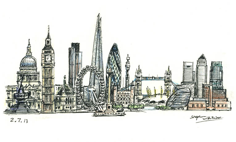 London Cityscape Drawing at GetDrawings | Free download