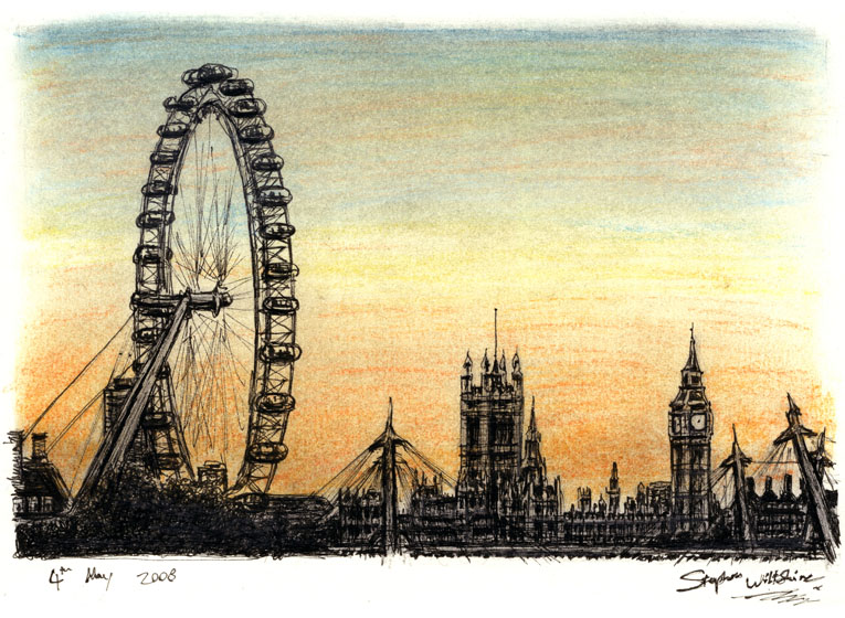 London Eye Drawing at GetDrawings Free download