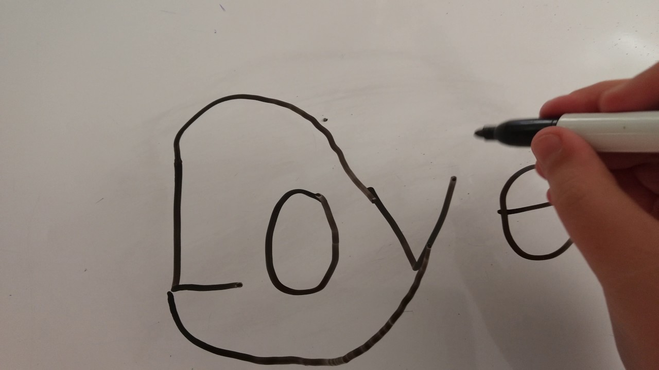 1280x720 How To Draw A Whale Using The Word Love