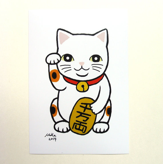 Lucky Cat Drawing at GetDrawings | Free download