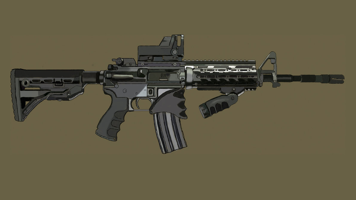 M4 Rifle Drawing at GetDrawings Free download