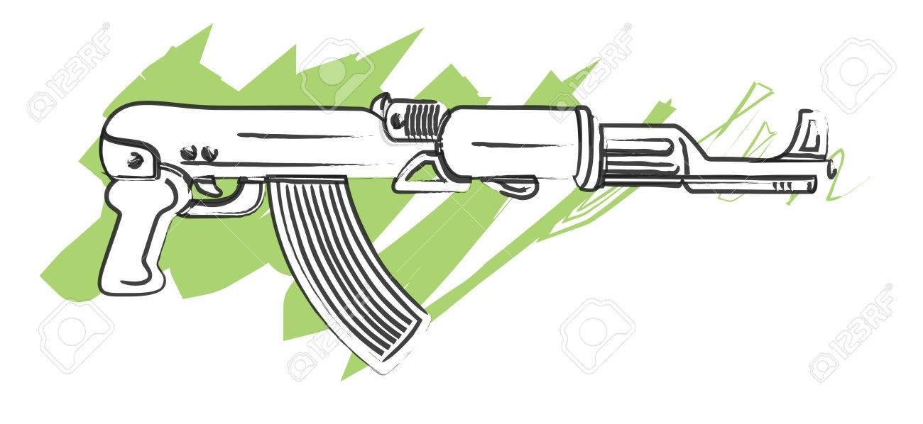 Machine Gun Drawing at GetDrawings Free download