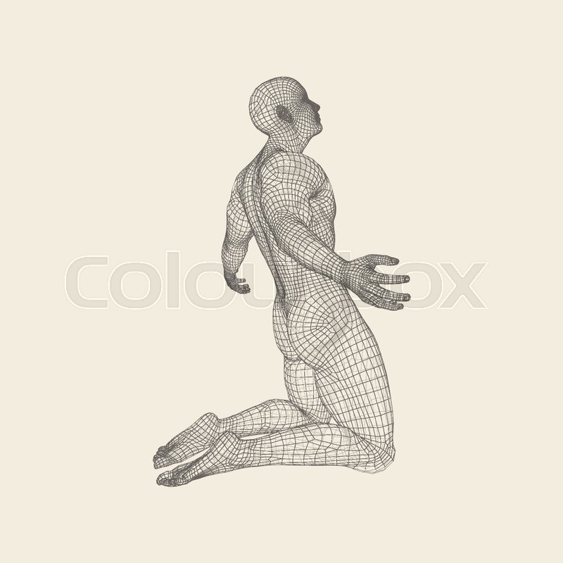 Man Kneeling Drawing at GetDrawings | Free download